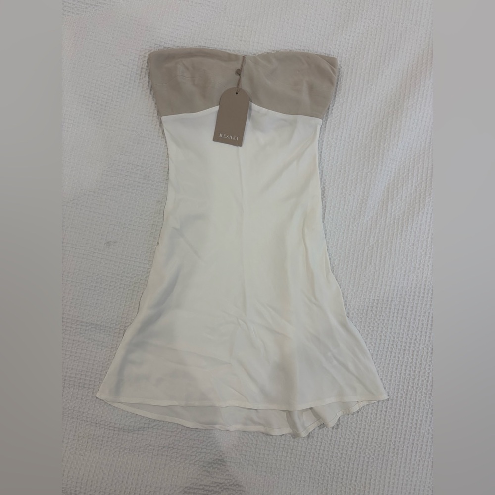 Meshki Veronica Strapless Mini Dress In Multi-Bone